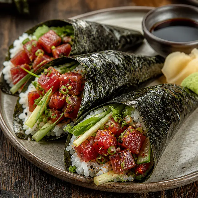 End-of-the-World Spicy Tuna Handrolls
