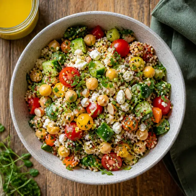 Gretchen's Genius Grain Salad with Golden Goodness Dressing
