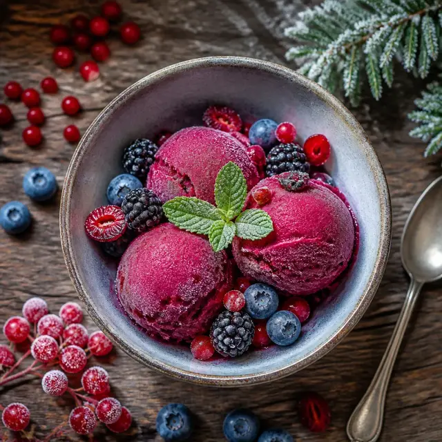 Winter Spirit's Icy Berry Sorbet