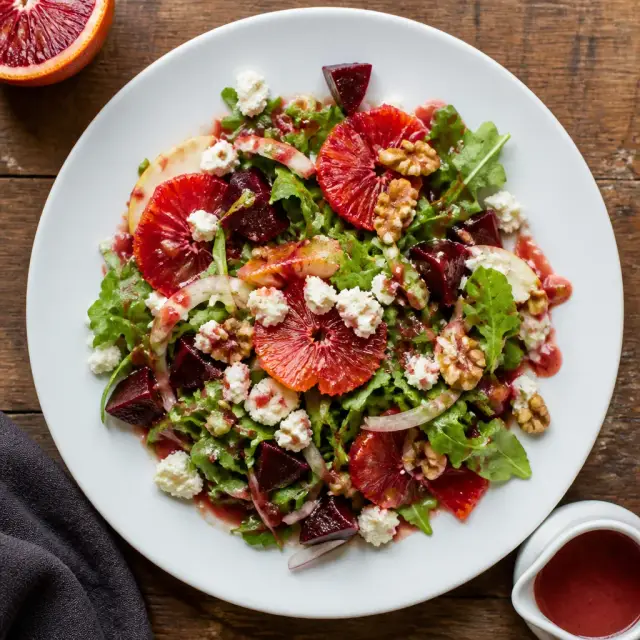 Studio Set Salad with 'Blood' Orange Vinaigrette