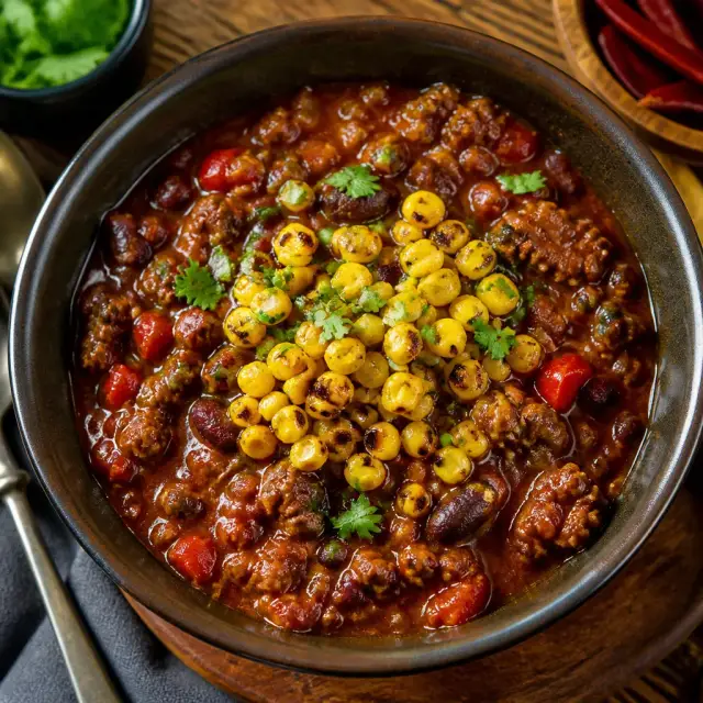 Dragon's Breath Chilli with Fire-Roasted Corn