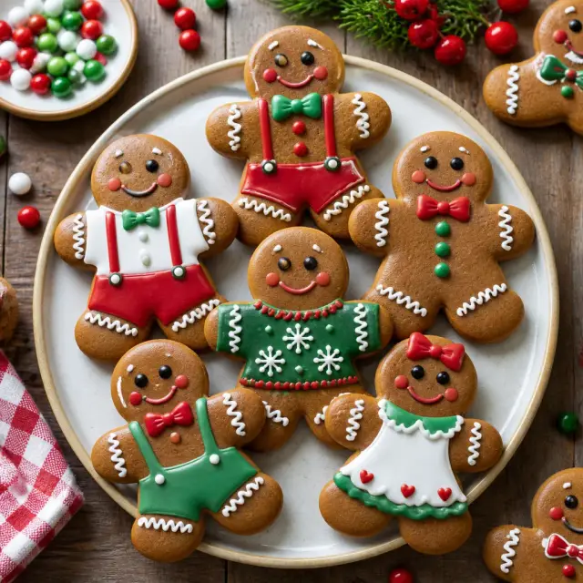 Gingerbread Man's Frosted Holiday Sugar Cookies