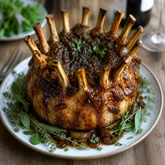 Charming's Crown Roast with Onion Glaze