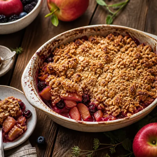 Bashful Berry and Apple Crumble