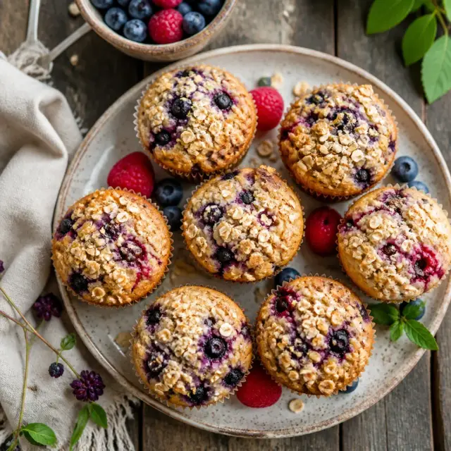 Prairie Sunrise Berry Oat Muffins