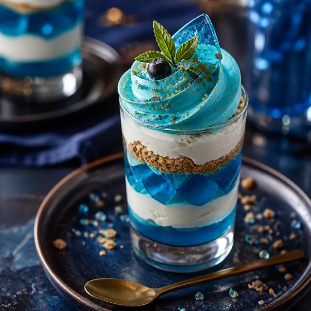 Romulan Ale Blue Curacao Cream Parfait