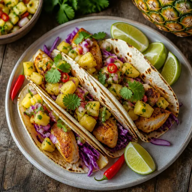 Piranha's Piquant Pineapple Salsa Tacos