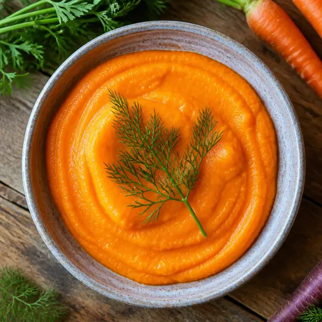 Corner Office Carrot Puree with Dill Sprig