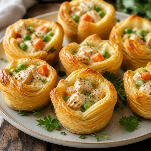 Cubicle Crew Chicken Pot Pie Cups