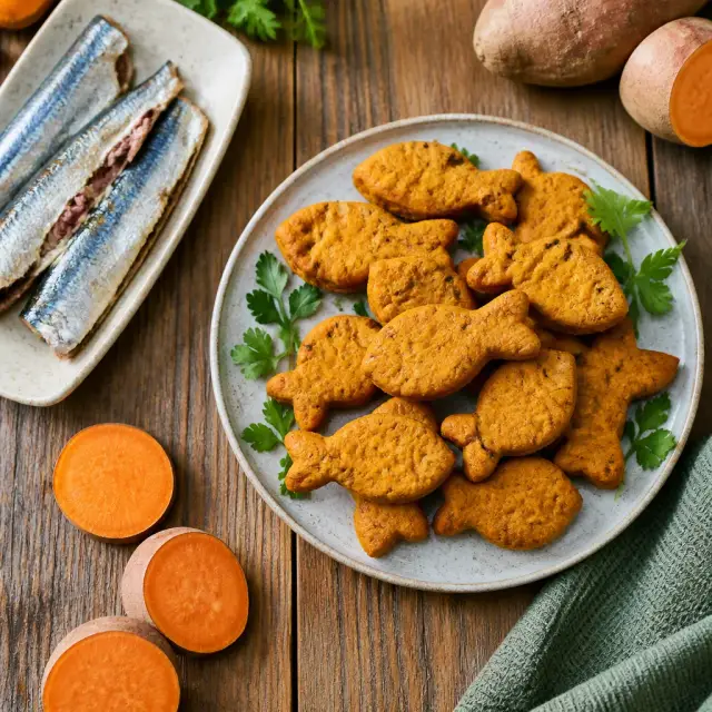 Tactical Fishy Biscuits (Sweet Potato & Sardine Treats)