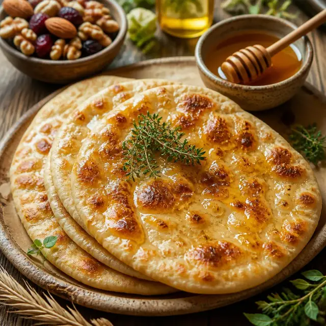 Manna from Heaven Flatbreads with Sweet Honey Drizzle
