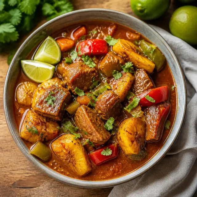 Mystic City Spiced Pork and Plantain Stew