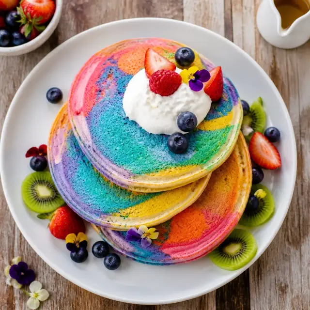 Cloud Guy's Fluffy Rainbow Pancakes