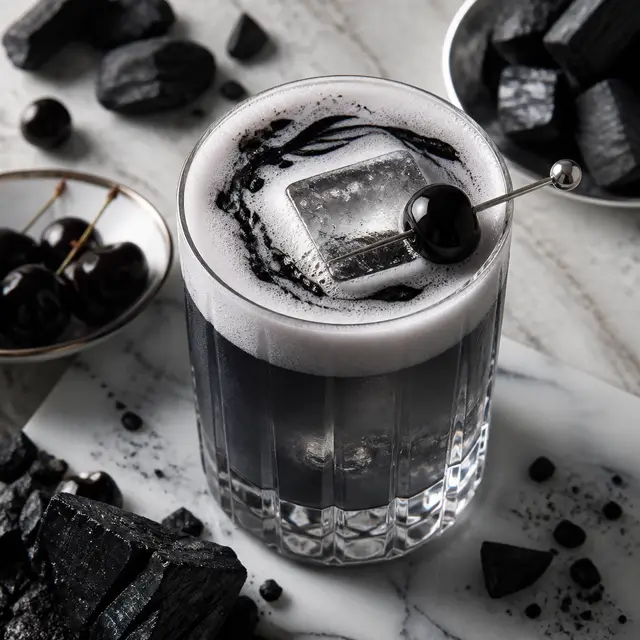 Analysis Mode Charcoal Bourbon Sour