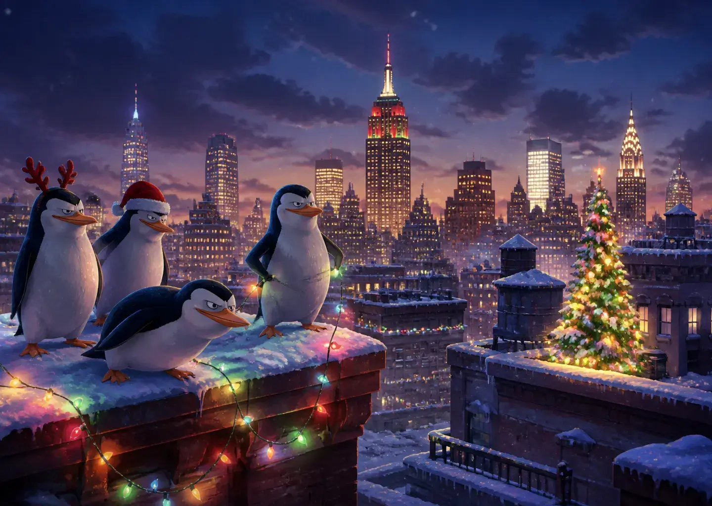 Madagascar Penguins in a Christmas Caper